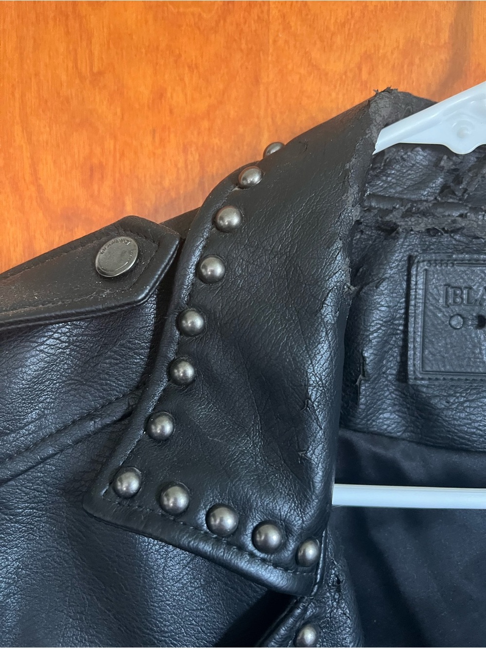 Blank NYC Black Faux Leather Jacket with Multicolor Floral Embroidery - Picture 4 of 9
